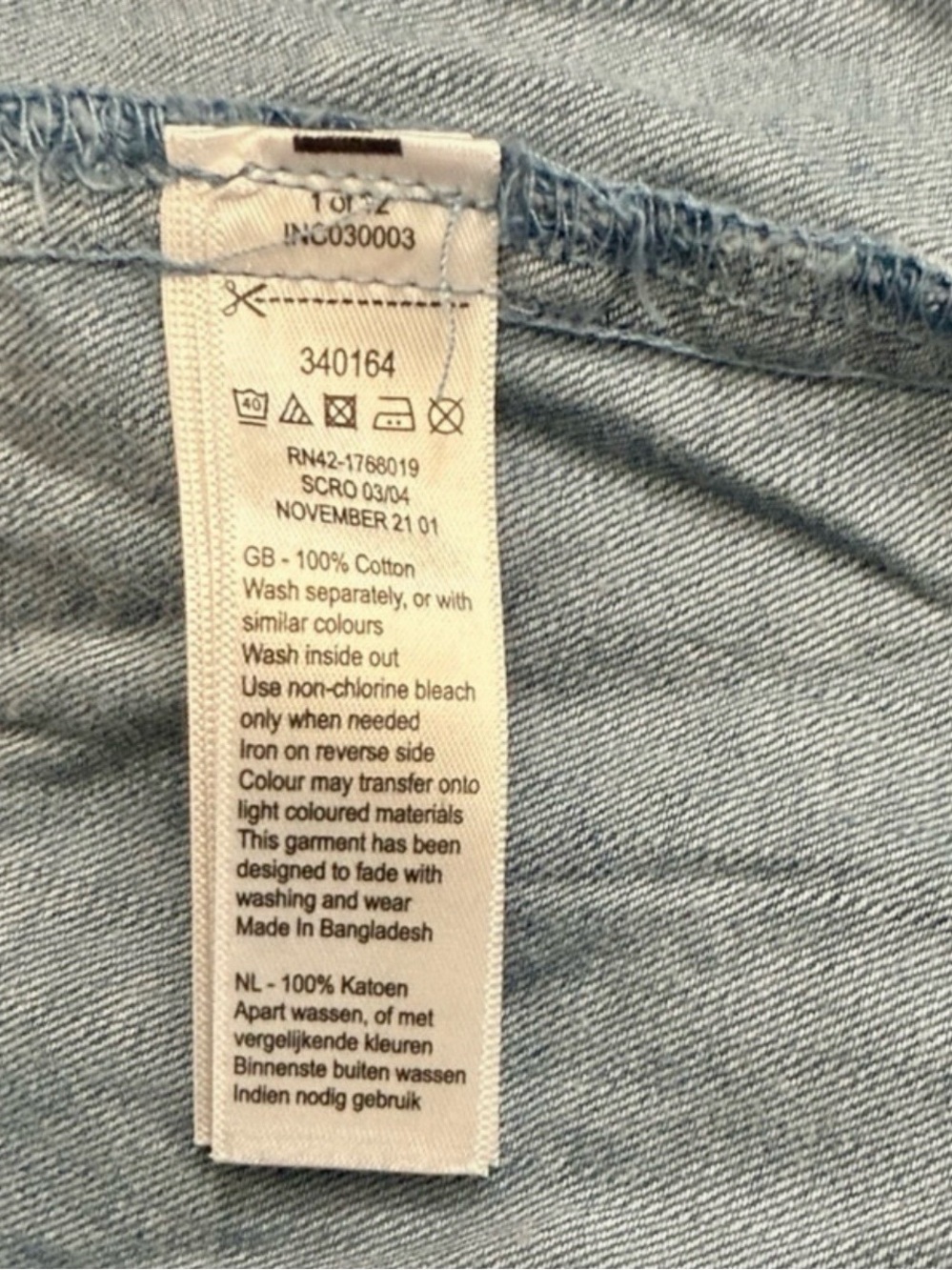 Monsoon Blue Denim Embroidered Tiered Midi Dress Size 8 - Picture 11 of 11